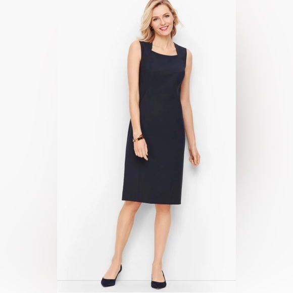 EUC Black Wool Talbots Sheath Dress - Picture 1 of 6